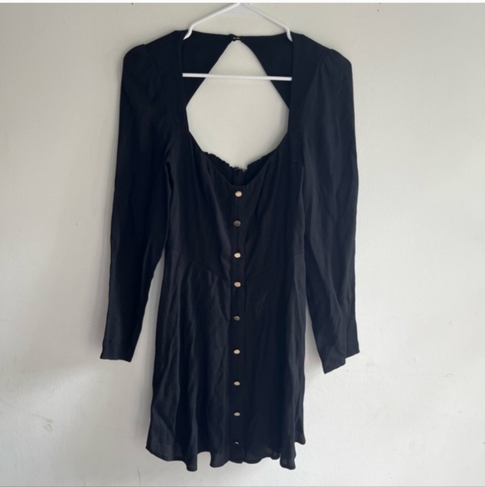 REFORMATION Indira Black Dress Size 2 - Picture 6 of 7